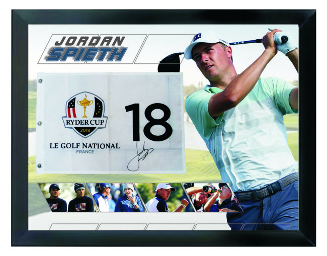 Jordan Spieth Signed 2018 Ryder Cup Pin Flag