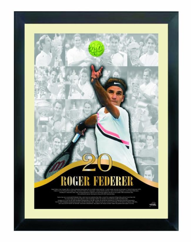 Roger Federer Signed Tennis Ball