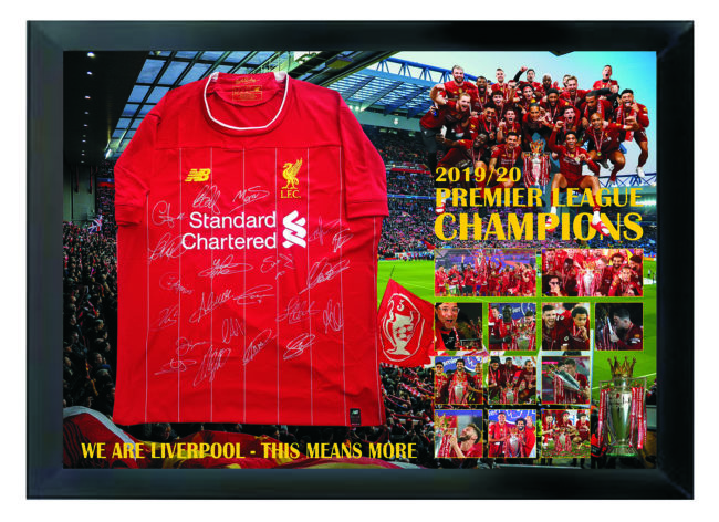 Liverpool 2019/2020 Premier League Winners Team Signed Shirt
