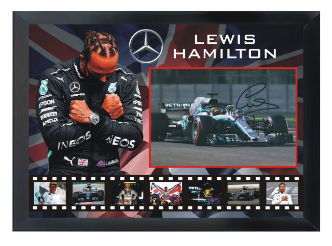 Lewis Hamilton Signed Photo Montage