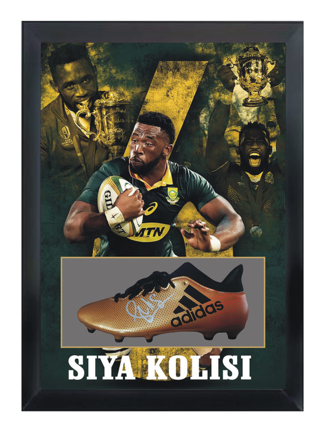 Siya Kolisi Signed Rugby Boot