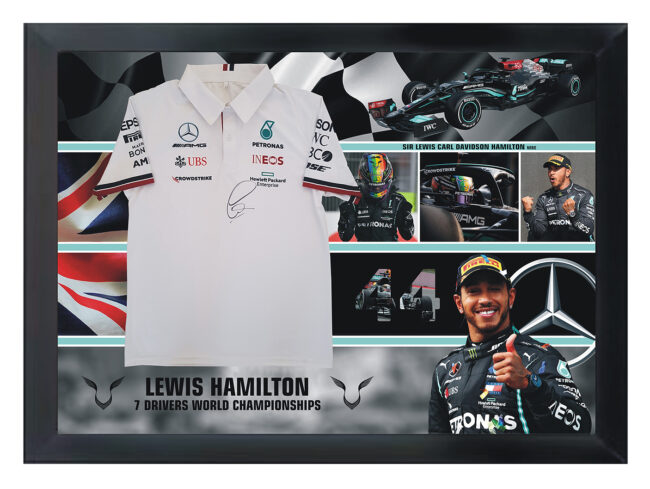 Lewis Hamilton Signed Mercedes Shirt