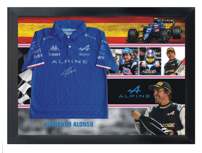 Fernando Alonso Signed Alpine F1 Team Shirt