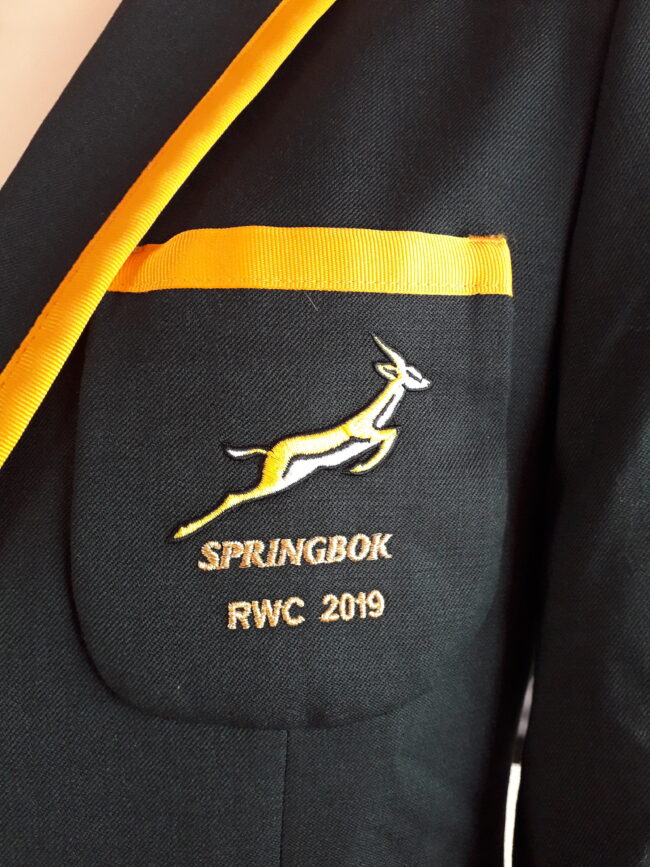 Alternative view of Springbok 2019 Rugby World Cup Player Issue Honors Blazer