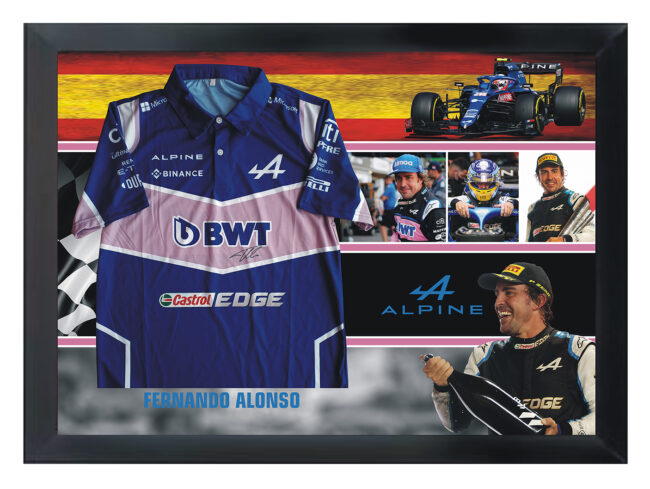 Fernando Alonso Signed Alpine F1 Team Shirt