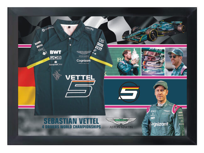 Sebastian Vettel Signed Aston Martin Racing Shirt