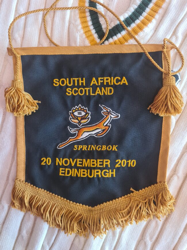 Springbok 2010 Player Issue Match Day Pennant 20/11/2010