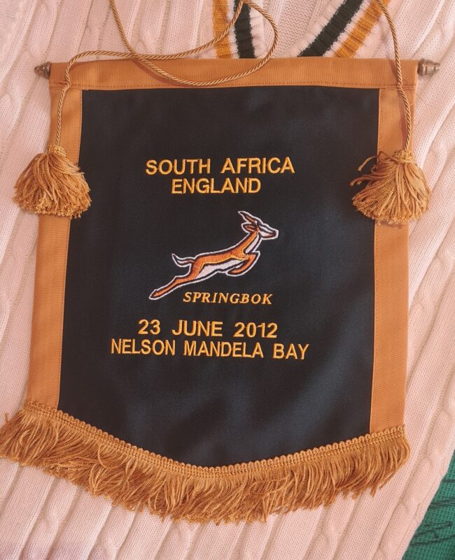Springbok 2012 Player Issue Match Day Pennant 23/06/2012