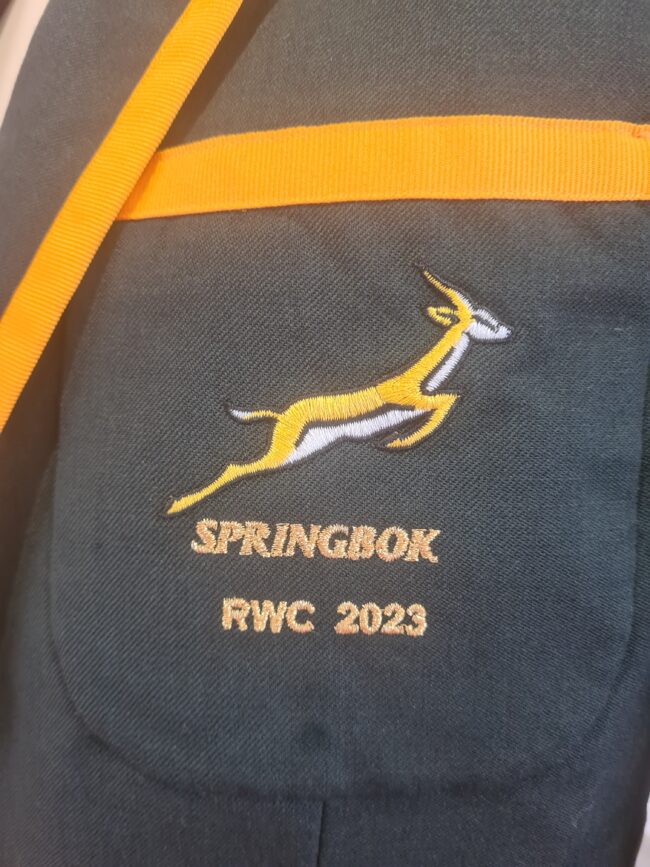 Alternative view of Springbok 2023 Rugby World Cup Player Issue Honors Blazer