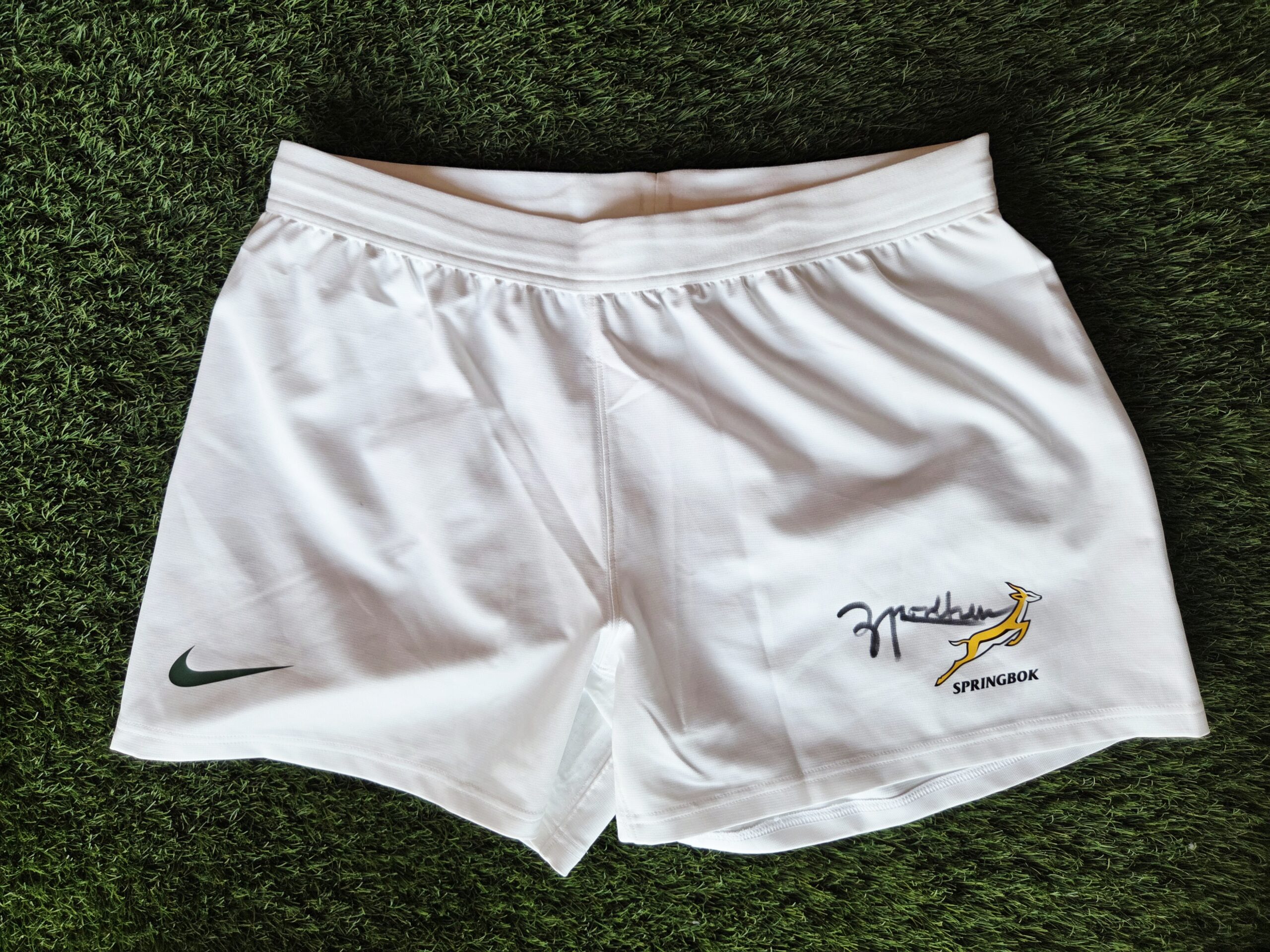 Springbok Player Issue Shorts Signed By Zachary Porthen