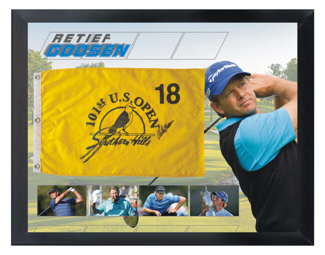 Retief Goosen Signed 2001 U.S. Open Flag