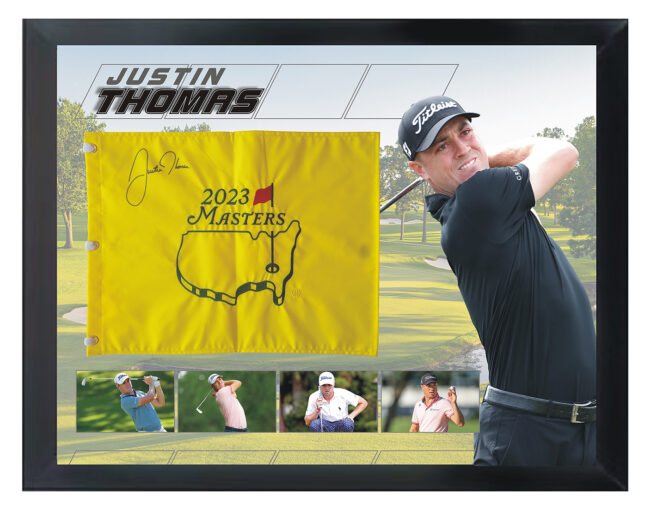 Justin Thomas Signed 2023 U.S. Masters Flag