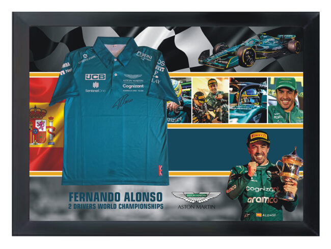 Fernando Alonso Signed Aston Martin Racing Shirt