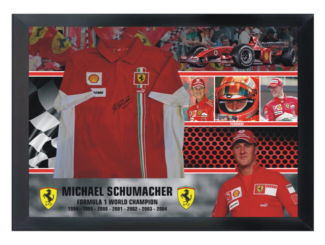 Michael Schumacher Signed Ferrari F1 Team Shirt