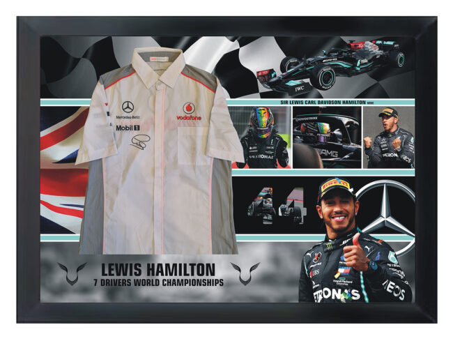 Lewis Hamilton Signed Mercedes F1 Team Shirt