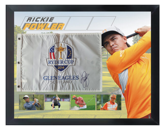 Rickie Fowler Signed 2014 Ryder Cup Flag