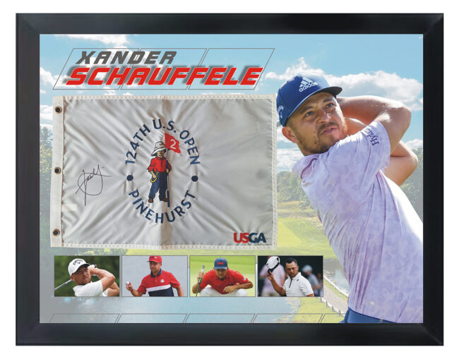 Xander Schauffele Signed 2024 US Open Flag