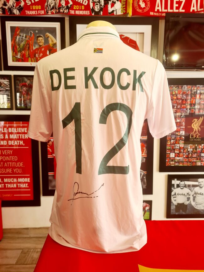 South Africa - Quinton De Kock Signed Match Test Shirt