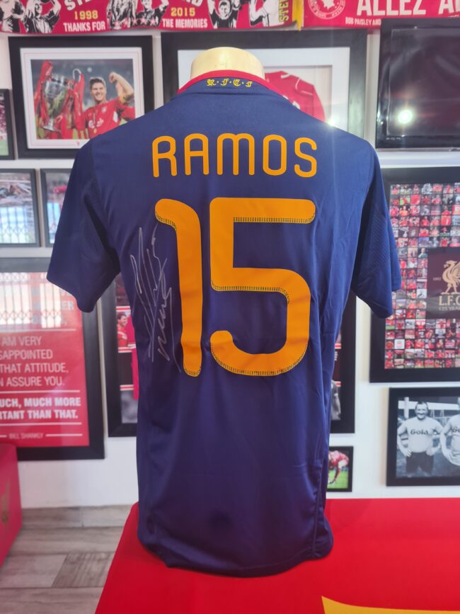 Spain - Sergio Ramos Signed 2010 World Cup Final Shirt