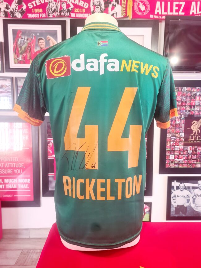 South Africa - Ryan Rickelton Signed ODI Shirt