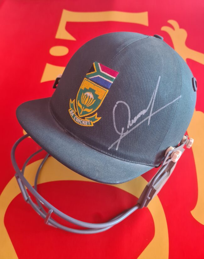 South Africa - Quinton De Kock Signed Match Used Helmet
