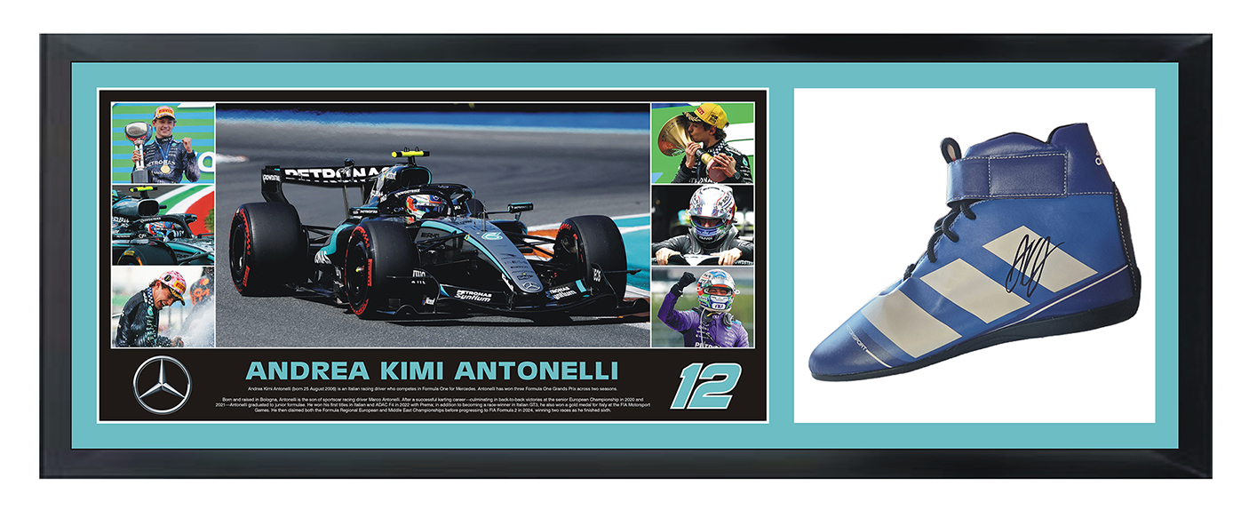 Kimi Antonelli Signed Racing Boot